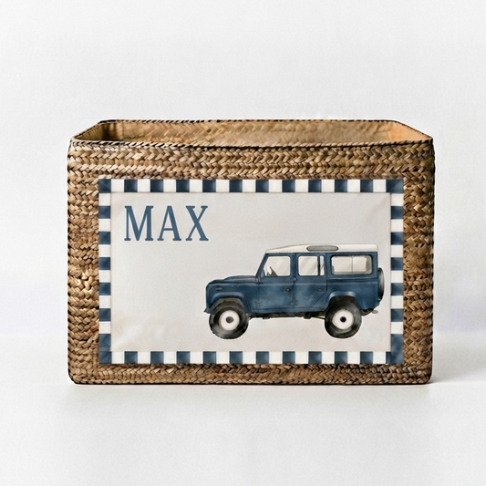 Personalised Land Rover Toy Basket