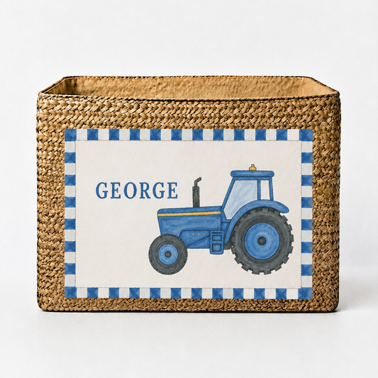 Personalised Tractor Toy Basket