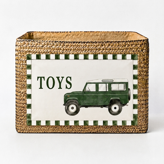 Personalised Land Rover Toy Basket