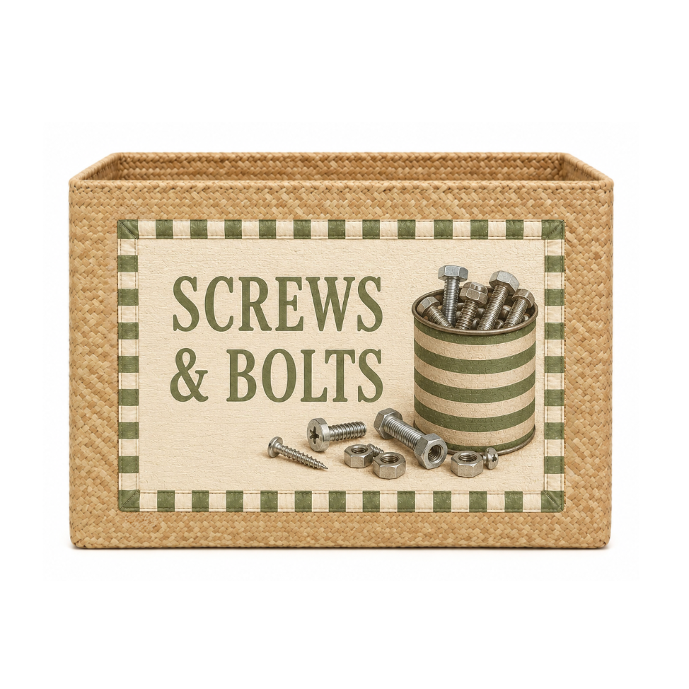 Screws & Bolts Storage Basket